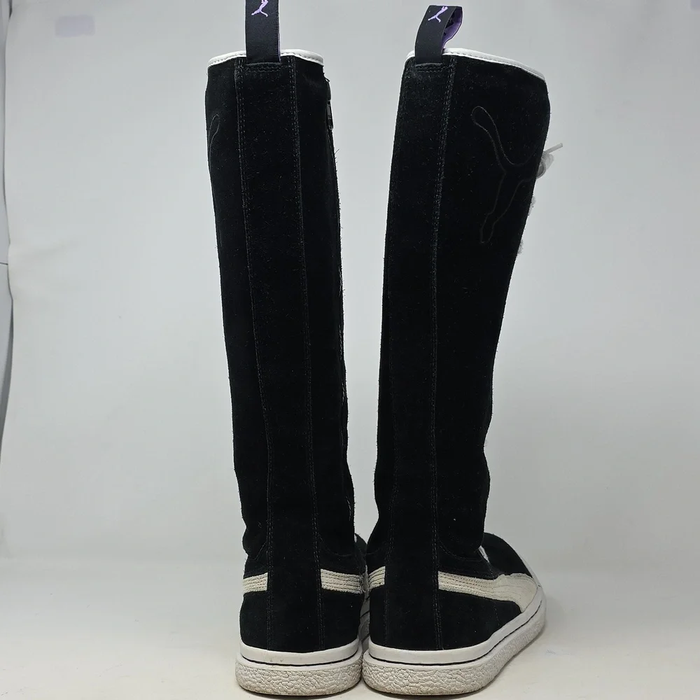 Puma Women's Black and White Knee-High Sneakers Size 8